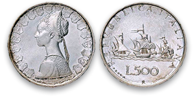 500 lire in argento